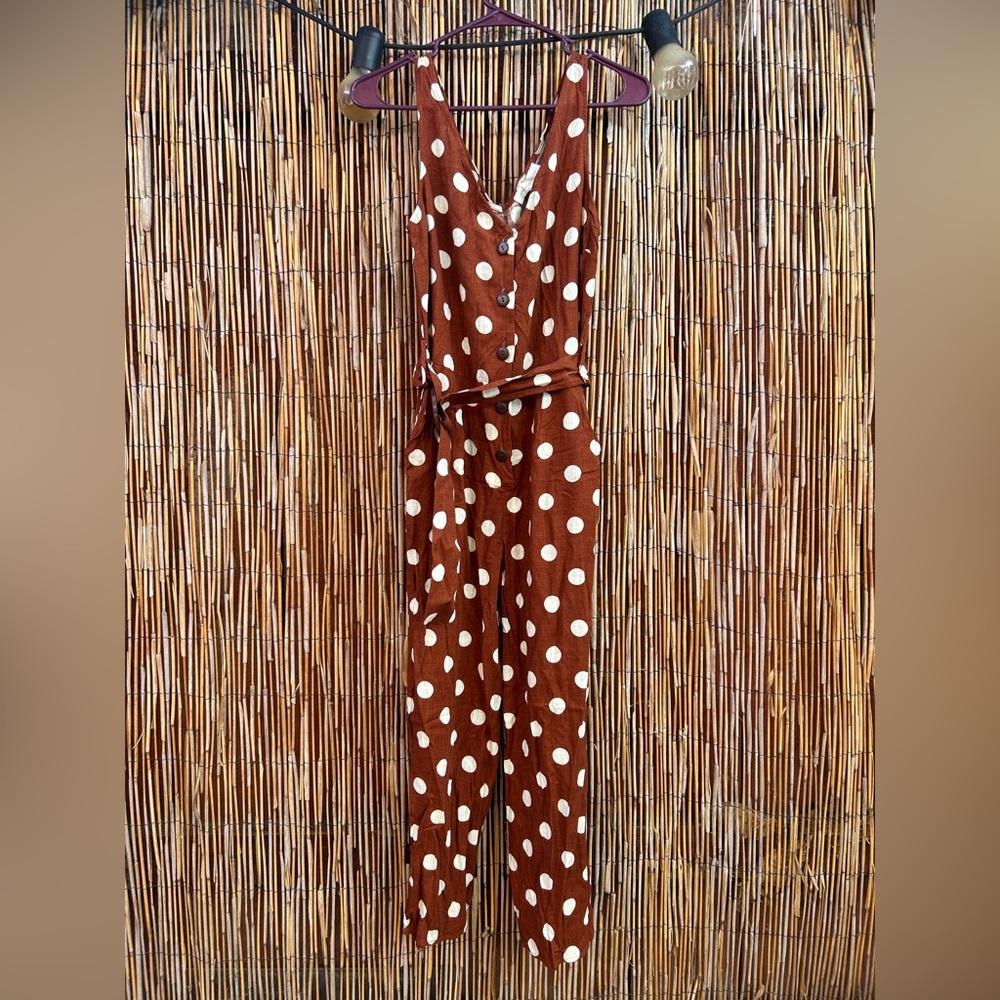 Brown Polka Dot Jumpsuit